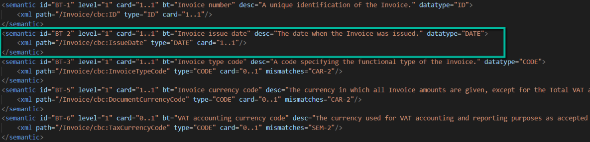 Normative Syntax Binding (UBL) as extracted XML